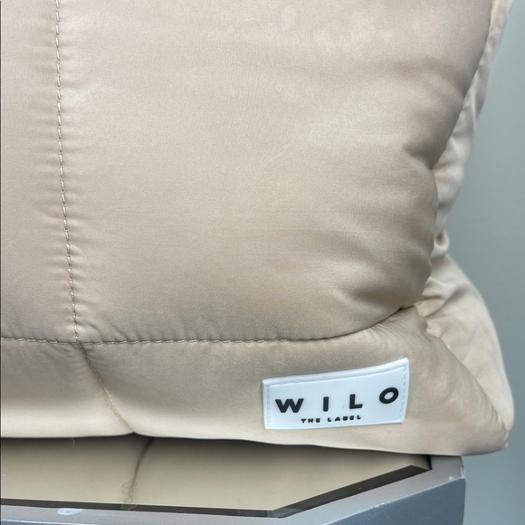 WILO Quilted Puffer Neutral Beige Tote Bag Uniform Padded Design - Picture 3 of 7